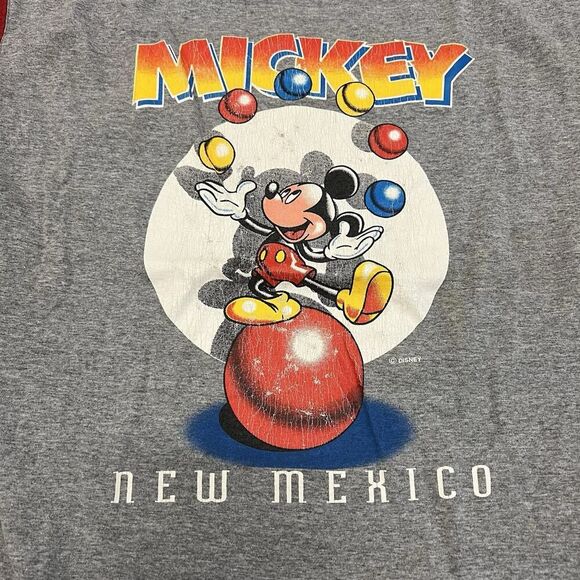 Vintage Disney Mickey Mouse Velva Sheen T-Shirt New Mexico Large Shirt 90s - Picture 2 of 5